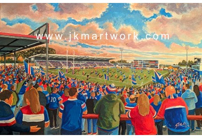 Belle Vue Stadium Fine Art Print - Wakefield Wildcats Rugby League